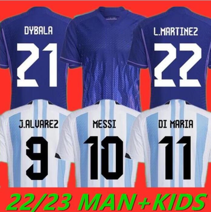 Argentina soccer Jersey Fans and player version 2022 DYBALA ALVAREZ Maradona football shirt 22 23 Men Kids sets uniform di maria DE PAUL MARTINEZ 610
Argentina soccer Jersey Fans and player version 2022 DYBALA ALVAREZ Maradona football shirt 22 23 Men Kids sets uniform di maria DE PAUL MARTINEZ 610