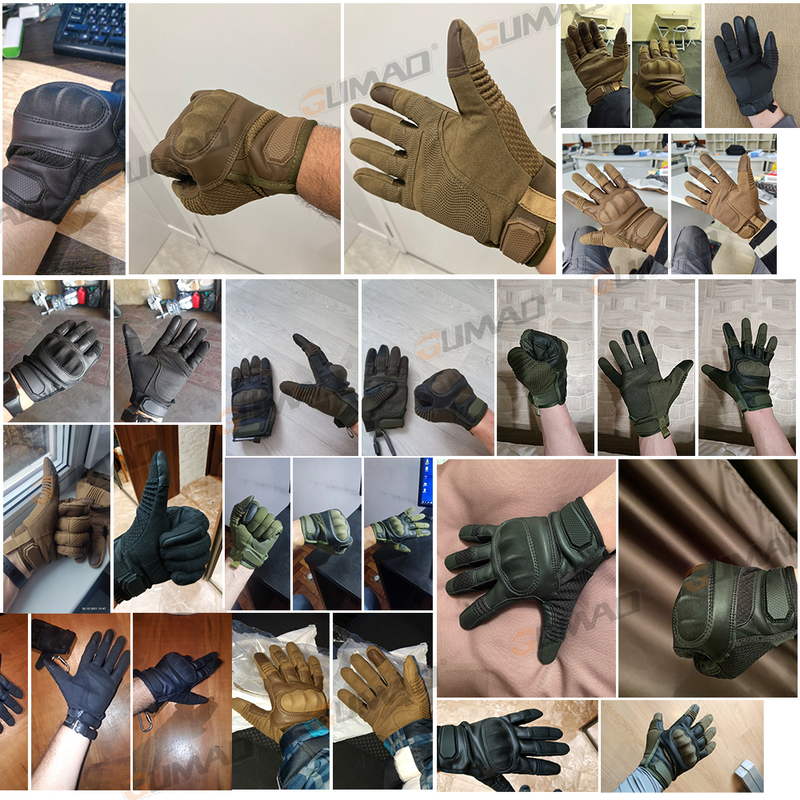 Five Fingers Gloves Touch Screen PU Leather Tactical Gloves Army Military Combat Airsoft Hiking Cycling Climbing Shooting Full Finger Mittens Men 2209
