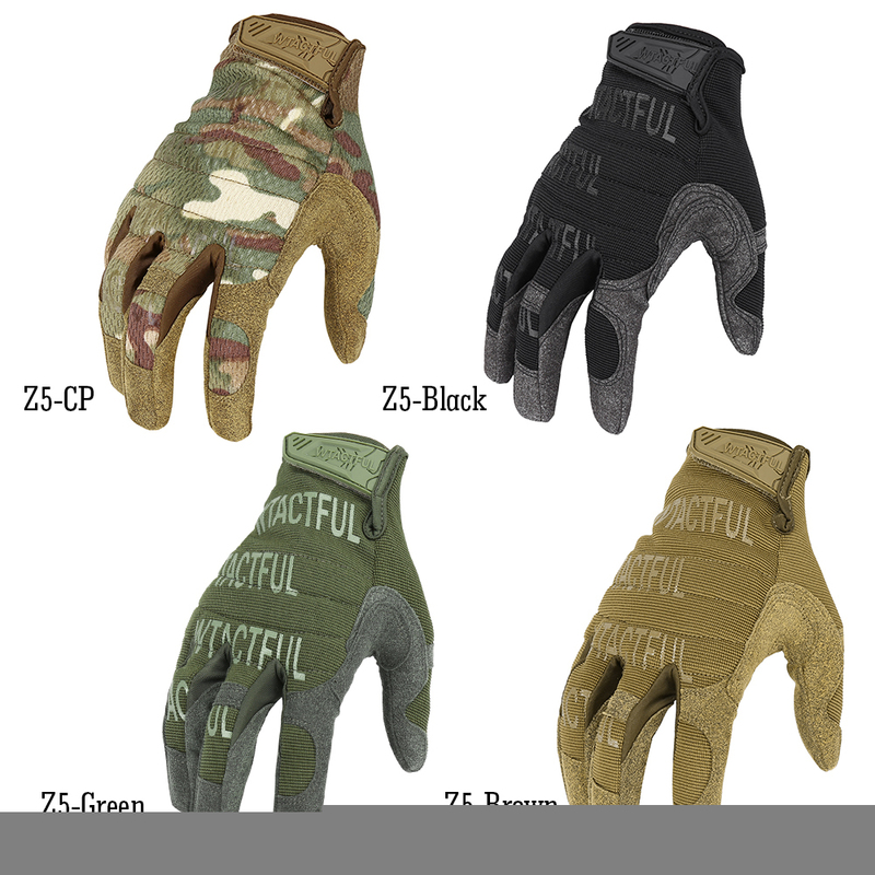 Five Fingers Gloves Men Tactical Gloves Shockproof Camo Airsoft Full Finger Glove Military Hiking Mittens Bike Cycling Shooting Bicycle Driving Gym 22