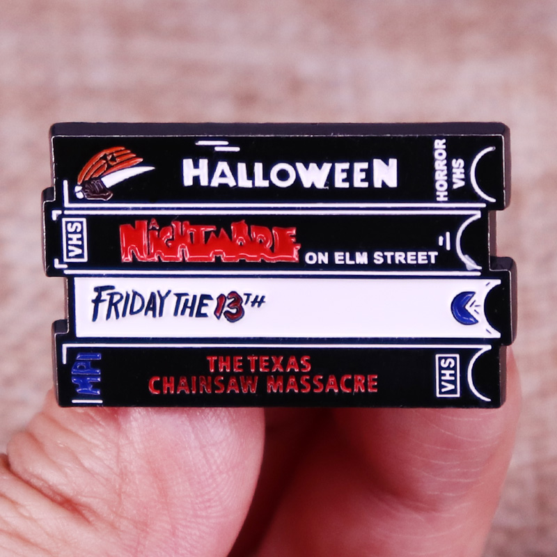 Other Fashion Accessories Horror Movie Collection Video Tape Enamel Pin Halloween Film VHS Tapes Badge Brooch Backpack Decoration Jewelry
Other Fashion Accessories Horror Movie Collection Video Tape Enamel Pin Halloween Film VHS Tapes Badge Brooch Backpack Decoration Jewelry