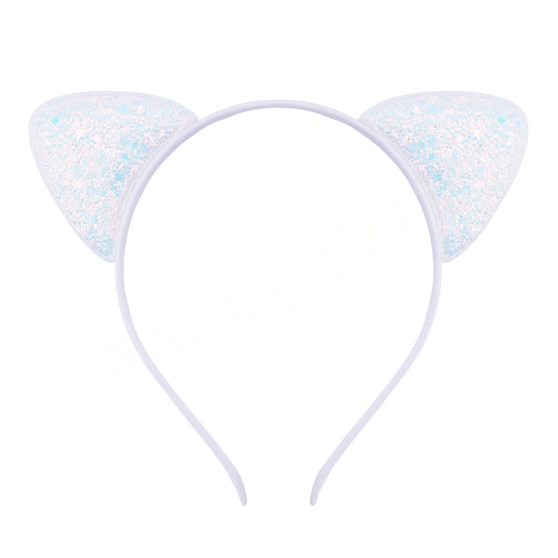 Children's Sequined Explosive Cartoon Sweet Headband Sequin Cat Ear Jewelry Accessories Headwear