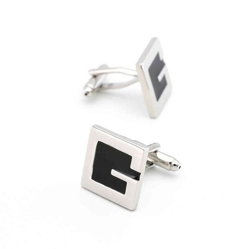 Classic Cuff Links For Men Designer G Design Quality Brass Material Black Color Cufflinks Wholeretail G1126238S