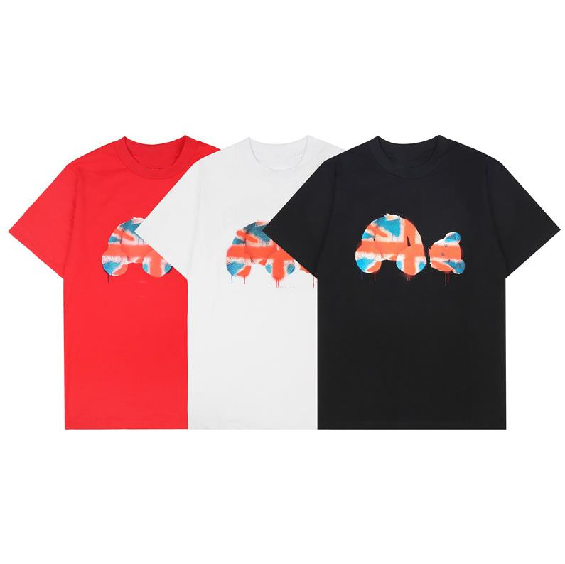 22SS Mens Designer Tide T Shirts Top Chest Letter Palmh Print Short Sleeve High Street Loose Oversize Casual T-shirt 100% Pure Cotton Tops for Men Polo