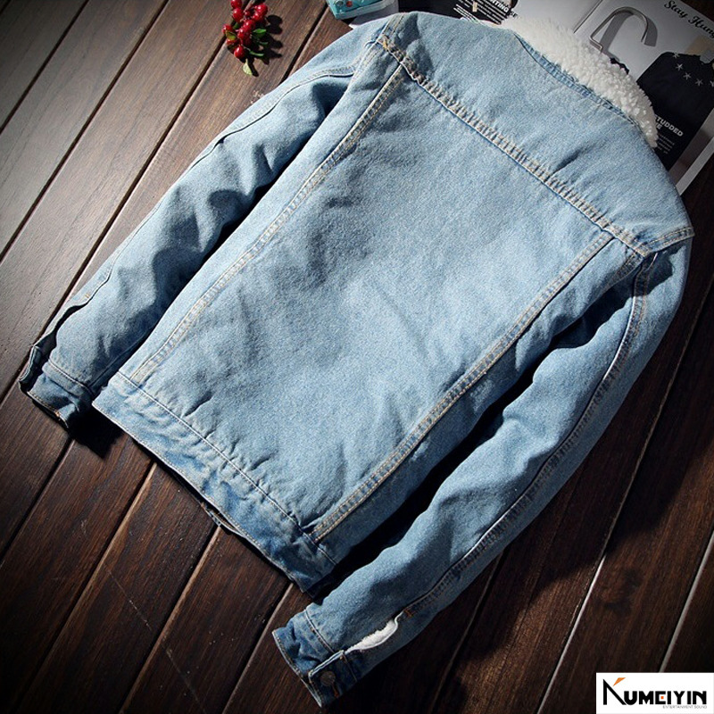 Men s Jackets Winter Denim Jacket Trendy Warm Wool Liner Coat Thicker Outwear Jean Cowboy Casual Outfits Plus Size 5XL 6XL 220909