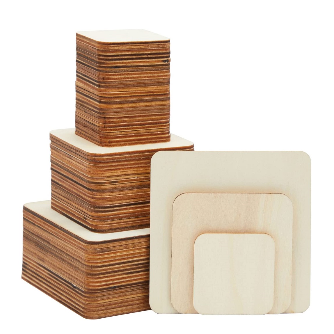 Wood unfinished craft Square Wooden Cutouts Decor for Crafts Tiles Blank Wood Squares Natural Slices Ornaments with Rounded Corners
Wood unfinished craft Square Wooden Cutouts Decor for Crafts Tiles Blank Wood Squares Natural Slices Ornaments with Rounded Corners