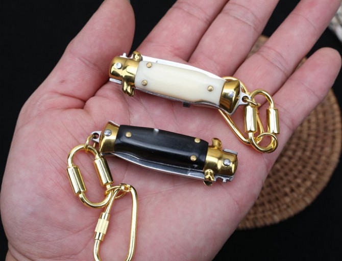 Mini keychain Italian Mafia Automatic Folding Knife camping outdoor EDC Pocket knives
Mini keychain Italian Mafia Automatic Folding Knife camping outdoor EDC Pocket knives