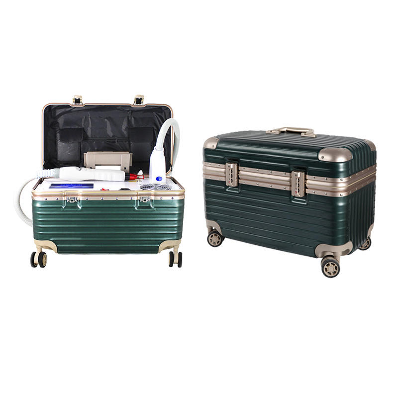 Portable 1064 532 Pull Rod Type Non-invasive Laser Eyebrow Washing Q Switched Nd Yag Laser Tattoo Removal Machine Factory Price