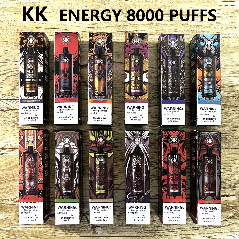 new e cigarette KK energy 8000 puffs kit disposable vape device 1.2 ohm mesh coil prefilled 16ml pod 12 colors rechargeable vaporizer pen original vs RandM tornado 8000
new e cigarette KK energy 8000 puffs kit disposable vape device 1.2 ohm mesh coil prefilled 16ml pod 12 colors rechargeable vaporizer pen original vs RandM tornado 8000
