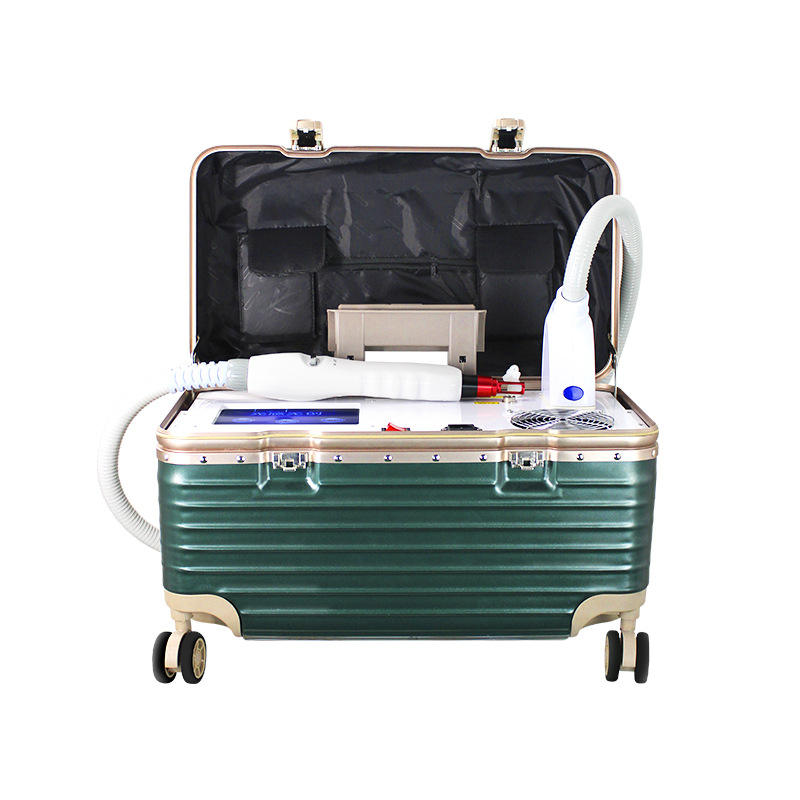 Portable 1064 532 Pull Rod Type Non-invasive Laser Eyebrow Washing Q Switched Nd Yag Laser Tattoo Removal Machine Factory Price