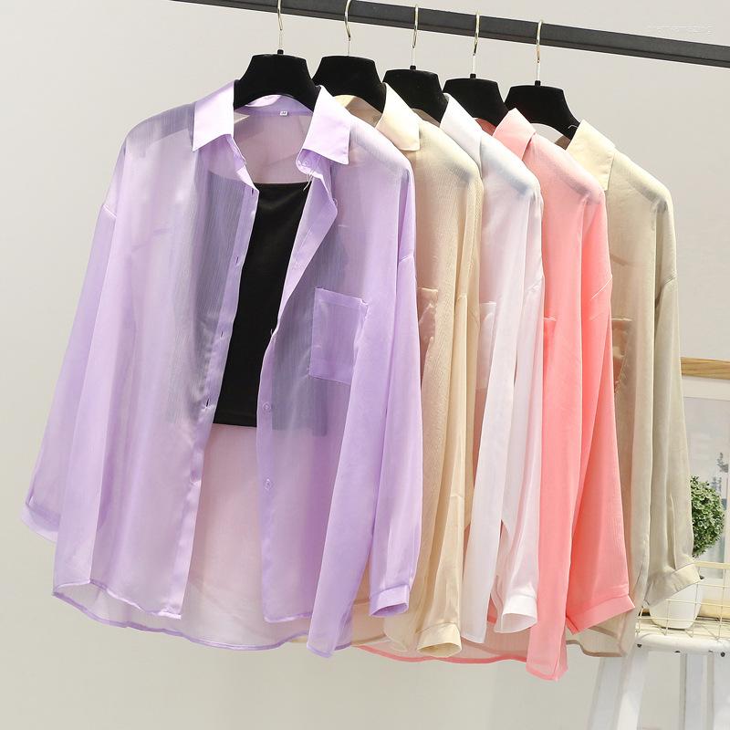Women's Blouses Chiffon Sunscreen Women Loose Thin Shirt Long Sleeve Candy Colors Solid Cardigan Clothing Tops Shirts, Purple
Women's Blouses Chiffon Sunscreen Women Loose Thin Shirt Long Sleeve Candy Colors Solid Cardigan Clothing Tops Shirts, Purple