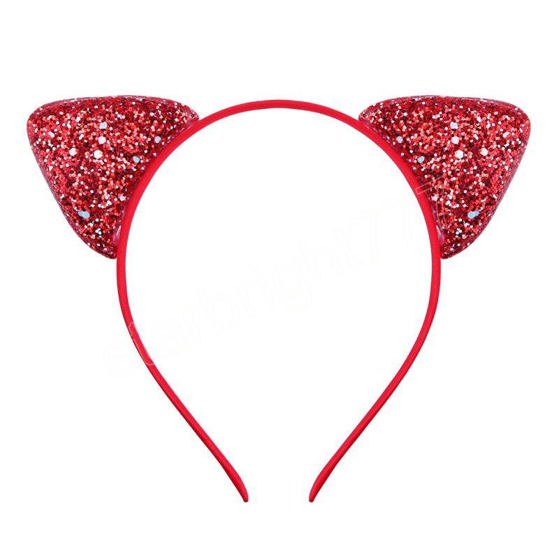 Children's Sequined Explosive Cartoon Sweet Headband Sequin Cat Ear Jewelry Accessories Headwear