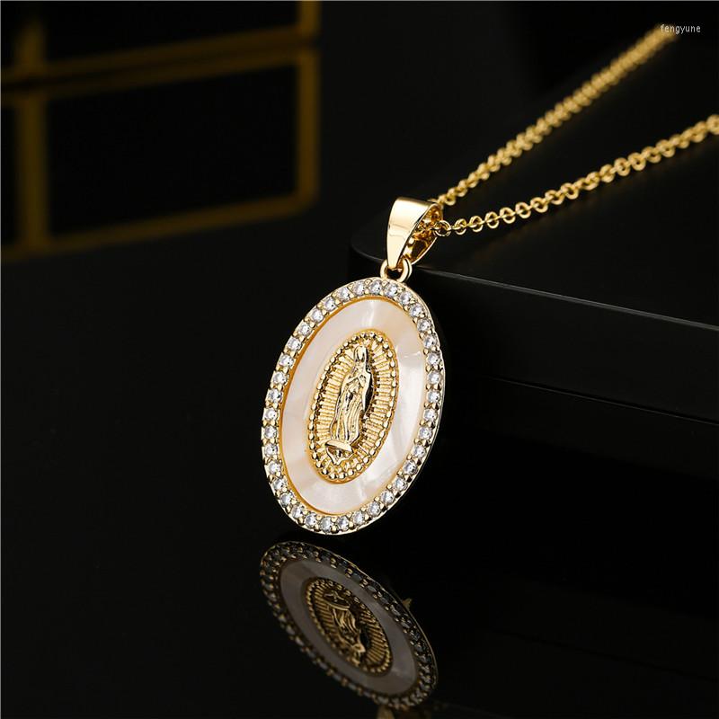 Pendant Necklaces White Virgin Mary For Women Gold Chains Necklace Crystal Peace Zircon Catholic Jewelry Virgen De Guadalupe
Pendant Necklaces White Virgin Mary For Women Gold Chains Necklace Crystal Peace Zircon Catholic Jewelry Virgen De Guadalupe