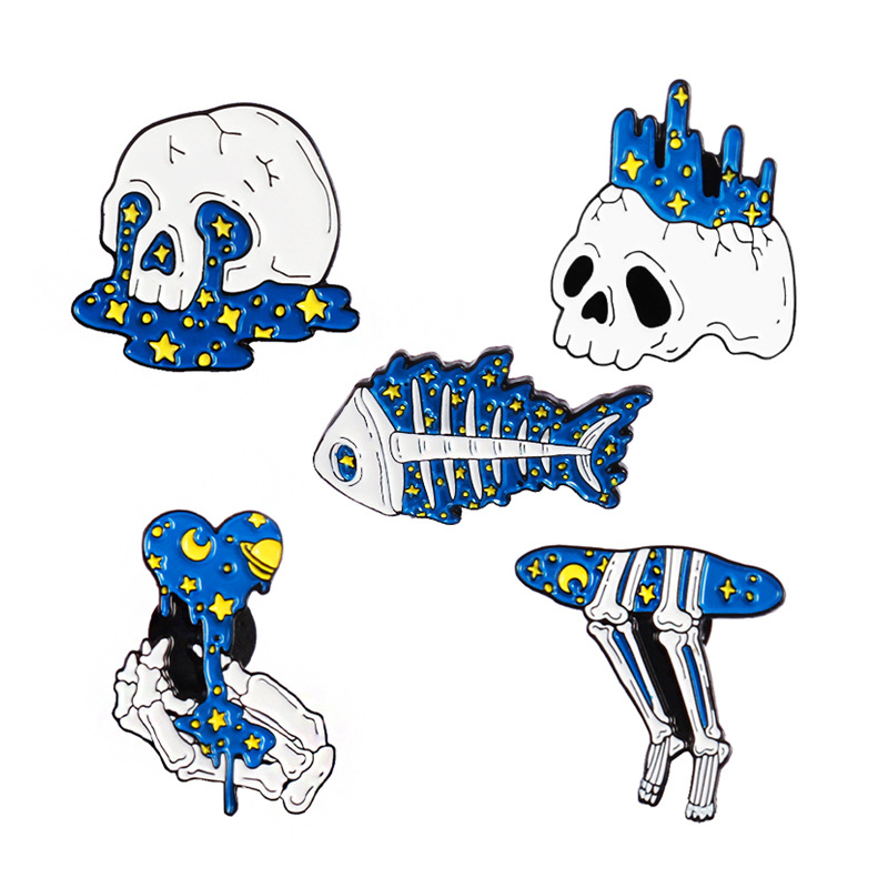 Blue Color Fish Bone Skull Cute Brooches Pin for Women Kids Fahsion Jewelry Shirt Coat Dress Denim Bag Decor Metal Enamel Pin
Blue Color Fish Bone Skull Cute Brooches Pin for Women Kids Fahsion Jewelry Shirt Coat Dress Denim Bag Decor Metal Enamel Pin