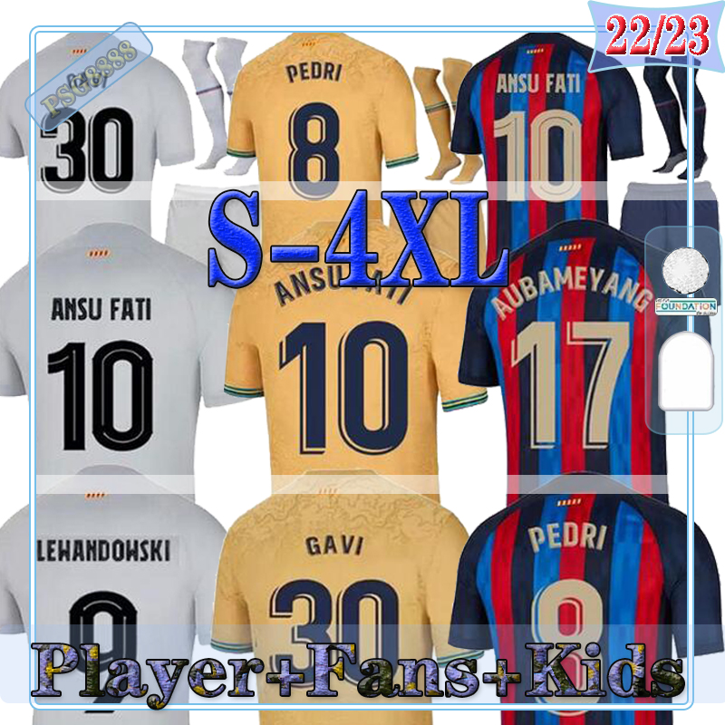 2022 2023 Player Fans BarcelonaS soccer jersey LEWANDOWSKI MEMPHIS PEDRI AUBA FERRAN 22 22 Football Shirt ANSU FATI F. DEST ALVES Maillot Foot Camisetas men kids kit
2022 2023 Player Fans BarcelonaS soccer jersey LEWANDOWSKI MEMPHIS PEDRI AUBA FERRAN 22 22 Football Shirt ANSU FATI F. DEST ALVES Maillot Foot Camisetas men kids kit