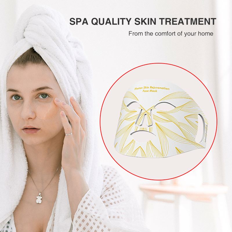 4-Color LED Facial Mask - Infrared Photon Therapy for Professional Skin Rejuvenation, Anti-Acne, and Wrinkle Removal - PDT Face Spa Mask