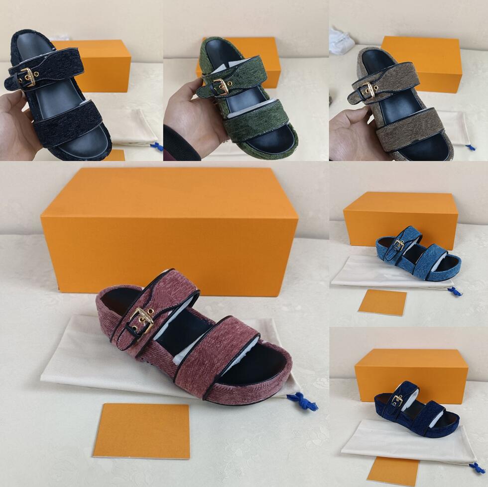 Designer Canvas Thick-Soled Slipper Women Summer Leisure Sandal Buckle Latch Embroidery Women Slippers Fashion classic Printing Beach Shoes Sandals, Not for individual sale
Designer Canvas Thick-Soled Slipper Women Summer Leisure Sandal Buckle Latch Embroidery Women Slippers Fashion classic Printing Beach Shoes Sandals, Not for individual sale