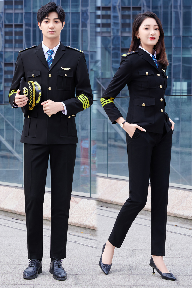 Men's Suits & Blazers Airline Occupation Pilot Women Trousers Set Spring Men Band Performance Clothing Security Work Uniform Airpot Protocol Clot
