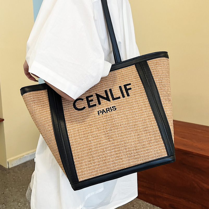 High Sense Large Capacity Bag Women's Bag Summer 2023 New Fashion Travel Shoulder Women's Straw Tote Beach Straw Bag, Multi
High Sense Large Capacity Bag Women's Bag Summer 2023 New Fashion Travel Shoulder Women's Straw Tote Beach Straw Bag, Multi