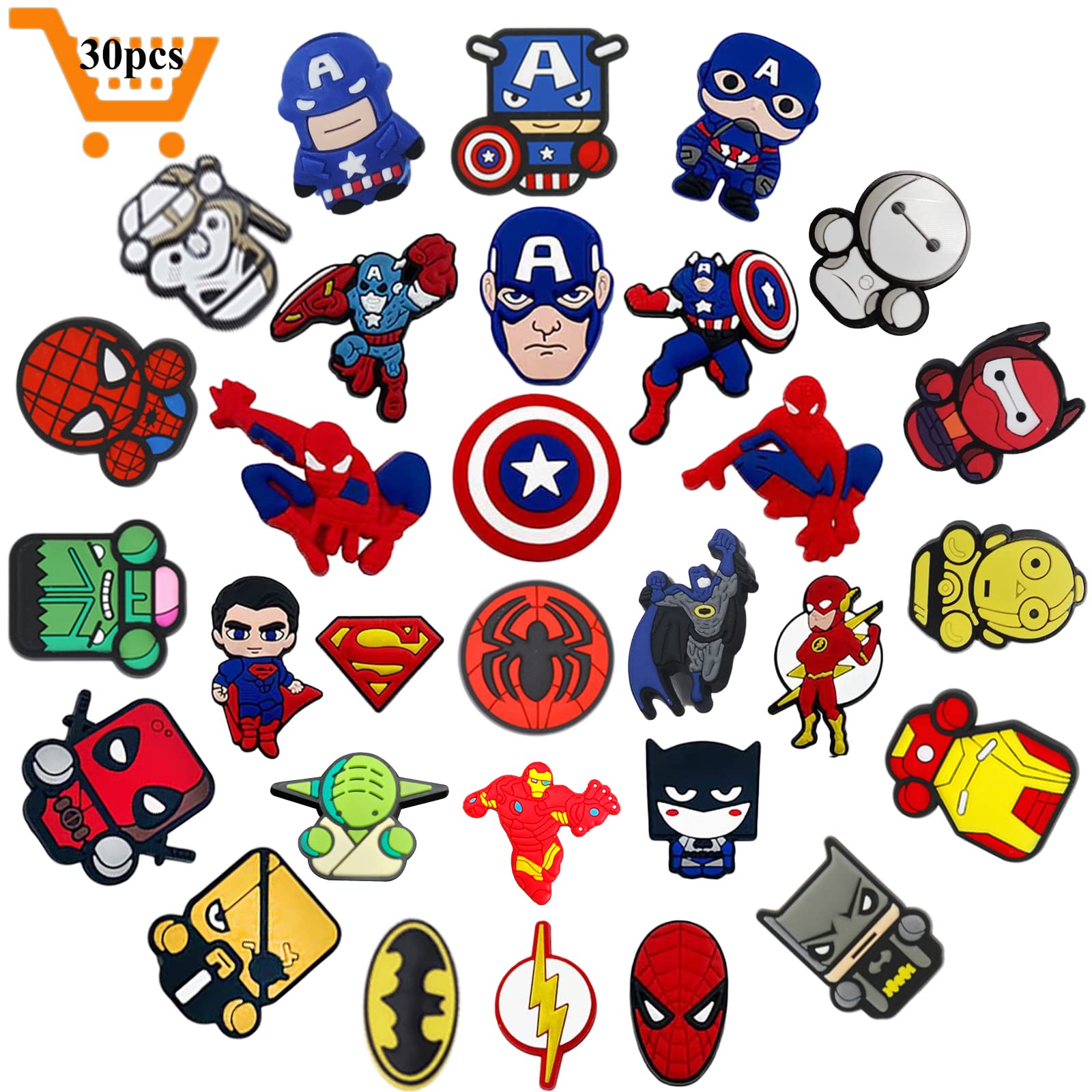 Shoe Parts Accessories Superhero Croc Charms For Clog Sandals Bands Wristbands Cartoon Decoration Men Boys Adts Sons Drop D Shoescharm Am1Kf
Shoe Parts Accessories Superhero Croc Charms For Clog Sandals Bands Wristbands Cartoon Decoration Men Boys Adts Sons Drop D Shoescharm Am1Kf