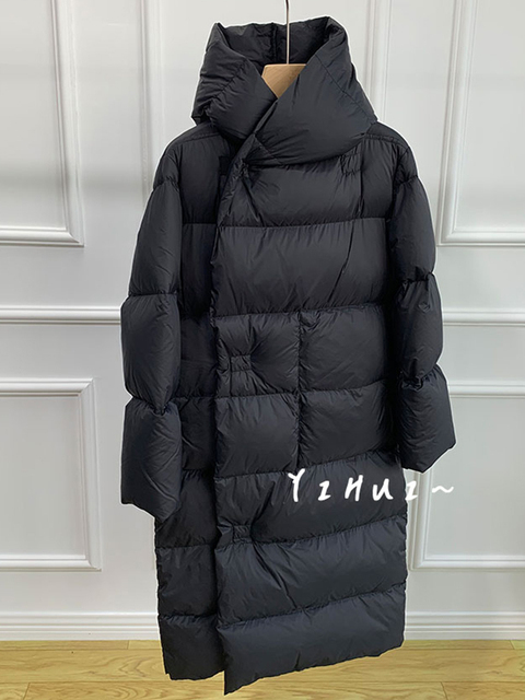 Women's Down Parkas Lagabogy Women Winter Ultra Light 90% White Duck Down Jacket Female Oversized Warm Long Puffer Coat High Street Parkas 220909