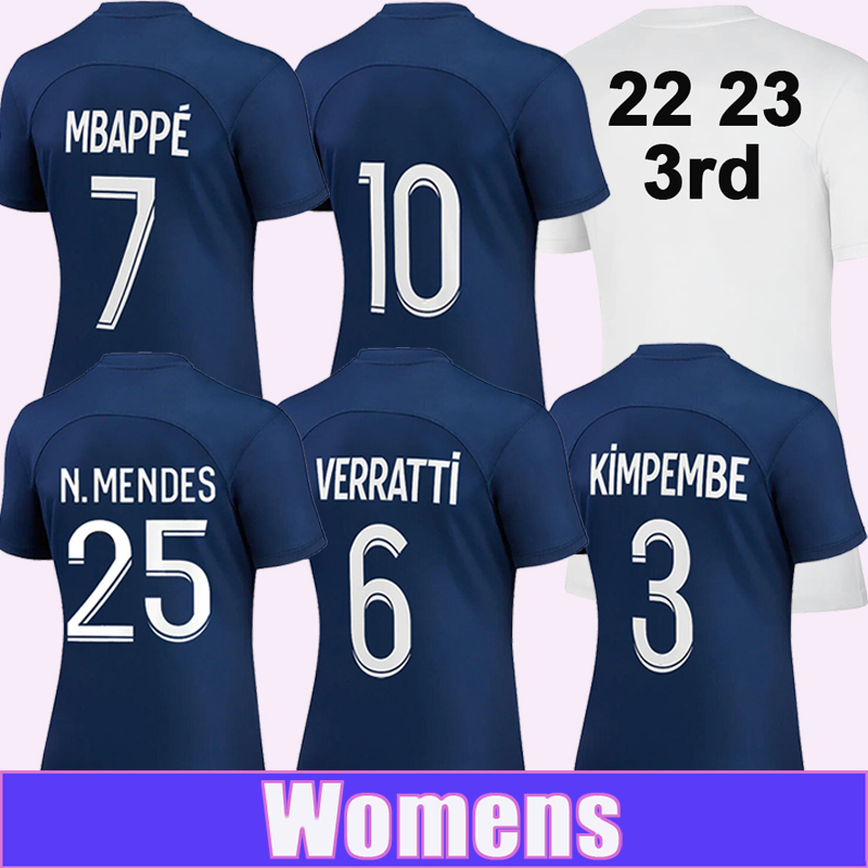 22 23 MBAPPE Women Soccer Jerseys KIMPEMBE SERGIO RAMOS Home 3rd Football Shirt N.MENDES DRAXLER ICARDI Short Sleeve Uniforms, Nv9535 22 23 home ... patch
22 23 MBAPPE Women Soccer Jerseys KIMPEMBE SERGIO RAMOS Home 3rd Football Shirt N.MENDES DRAXLER ICARDI Short Sleeve Uniforms, Nv9535 22 23 home ... patch