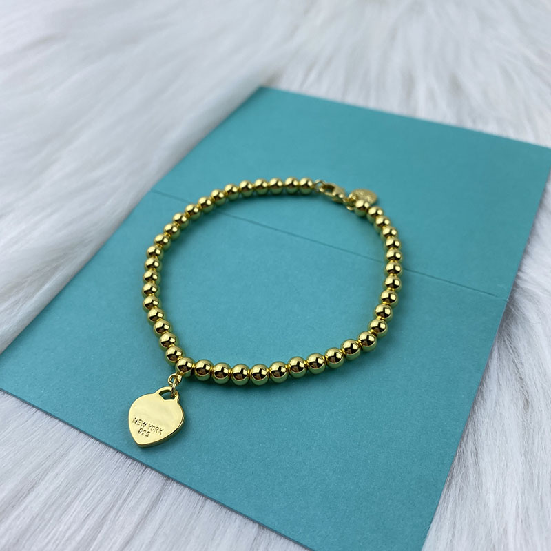 925 Silver Heart Beaded charm Bracelet Women 18k gold plated beads chain Love Bracelets Enamel blue Logo Designer jewelry Gifts for girlfriend Accessories Return T
925 Silver Heart Beaded charm Bracelet Women 18k gold plated beads chain Love Bracelets Enamel blue Logo Designer jewelry Gifts for girlfriend Accessories Return T