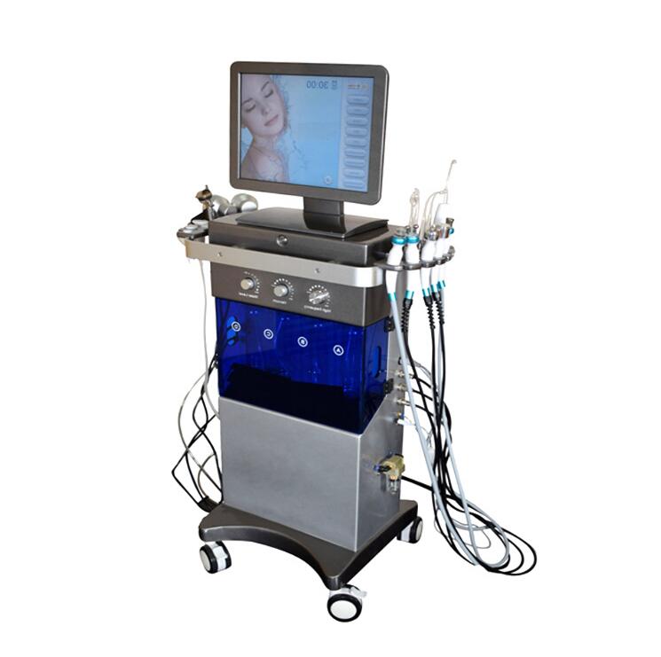 2022 Facial Machine Dermabrasion peelig Skin Cleansing Face Treatment Ultrasound RF Microdermabrasion Oxygen Gun acne wrinkles removal