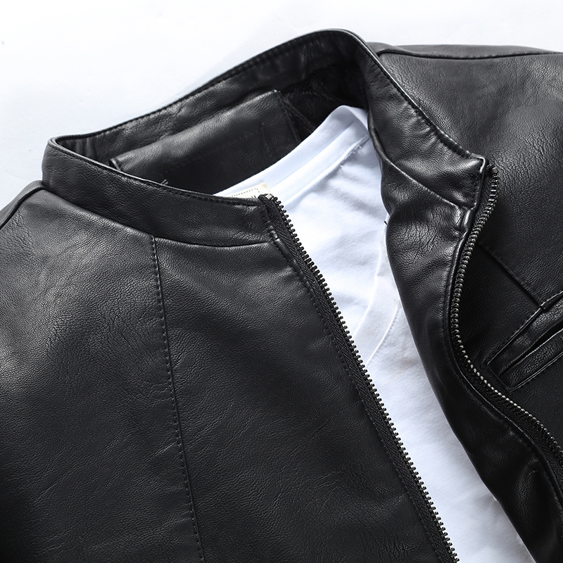 Men's Leather Faux Autumn Winter Casual Zipper PU Jacket Motorcycle Men Leisure Clothing Slim 220912