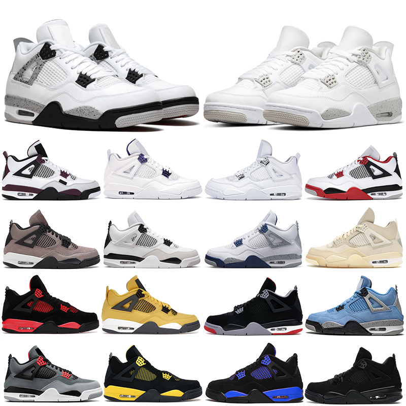 4s Jumpman 4 mens basketball shoes women Military Black University Blue Sail Pure Money White Oreo Bred Cement retro men women outdoor, Box
4s Jumpman 4 mens basketball shoes women Military Black University Blue Sail Pure Money White Oreo Bred Cement retro men women outdoor, Box