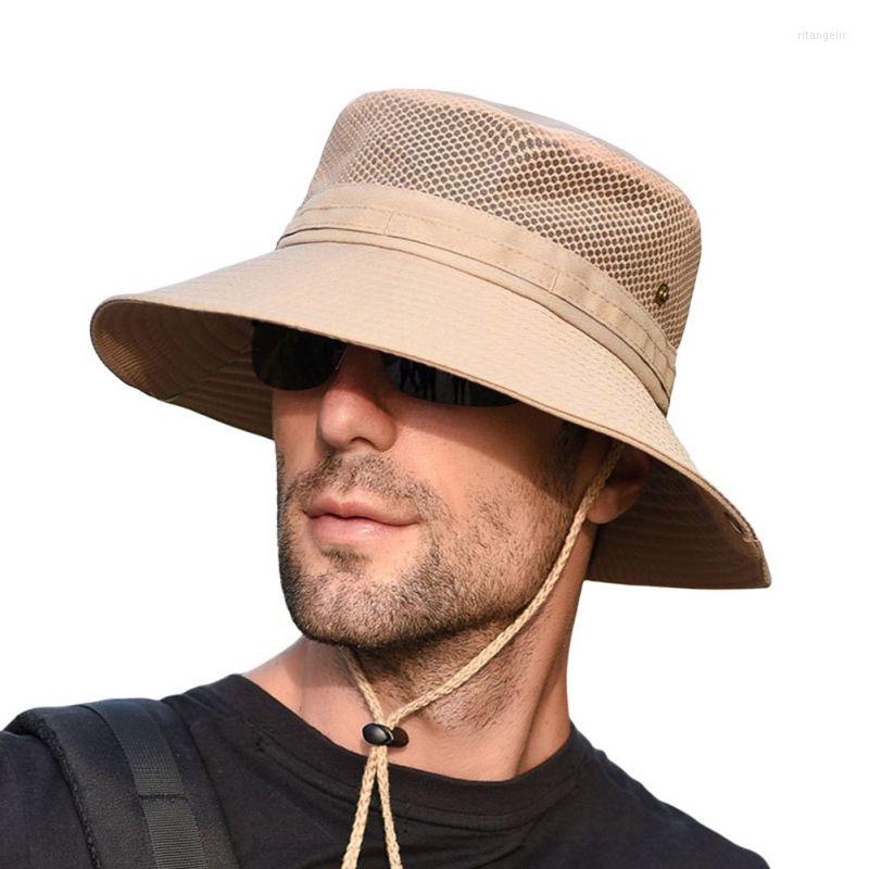Berets Outdoor Hunting Hiking Camping Travel Bucket Cap Men's Wide Brim Sun Hats Adjustable Safari Boonie Hat Breathable
Berets Outdoor Hunting Hiking Camping Travel Bucket Cap Men's Wide Brim Sun Hats Adjustable Safari Boonie Hat Breathable