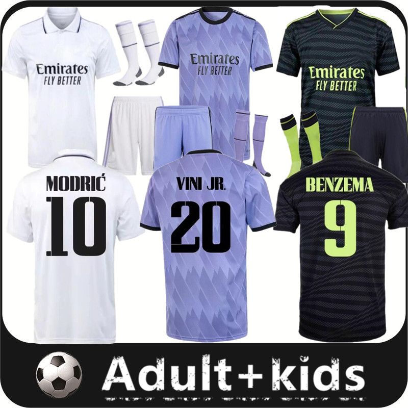 2022 2023 soccer jerseys Men Kids kit Jersey shorts Socks 22 23 maillots Madrids de foot Real BENZEMA CAMAVINGA ALABA ASENSIO VINI JR. HAZARD Player Football Shirts, 23 home
2022 2023 soccer jerseys Men Kids kit Jersey shorts Socks 22 23 maillots Madrids de foot Real BENZEMA CAMAVINGA ALABA ASENSIO VINI JR. HAZARD Player Football Shirts, 23 home