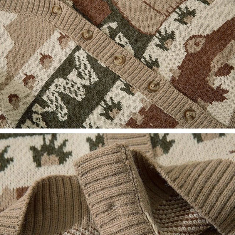 Mens Sweaters Vintage Cardigan Oversized Sweater Japanese Harajuku Knitted Sweater Pullover Hip Hop Streetwear Loose Knitwear Tops 220912