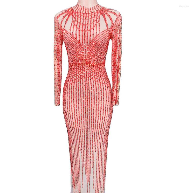 Stage Wear Sparkly Rhinestones Women Dress Beaded Floor-Length Long Sleeve Backless Split Nightclub Singer Dancer Drag Queen, Gold
Stage Wear Sparkly Rhinestones Women Dress Beaded Floor-Length Long Sleeve Backless Split Nightclub Singer Dancer Drag Queen, Gold