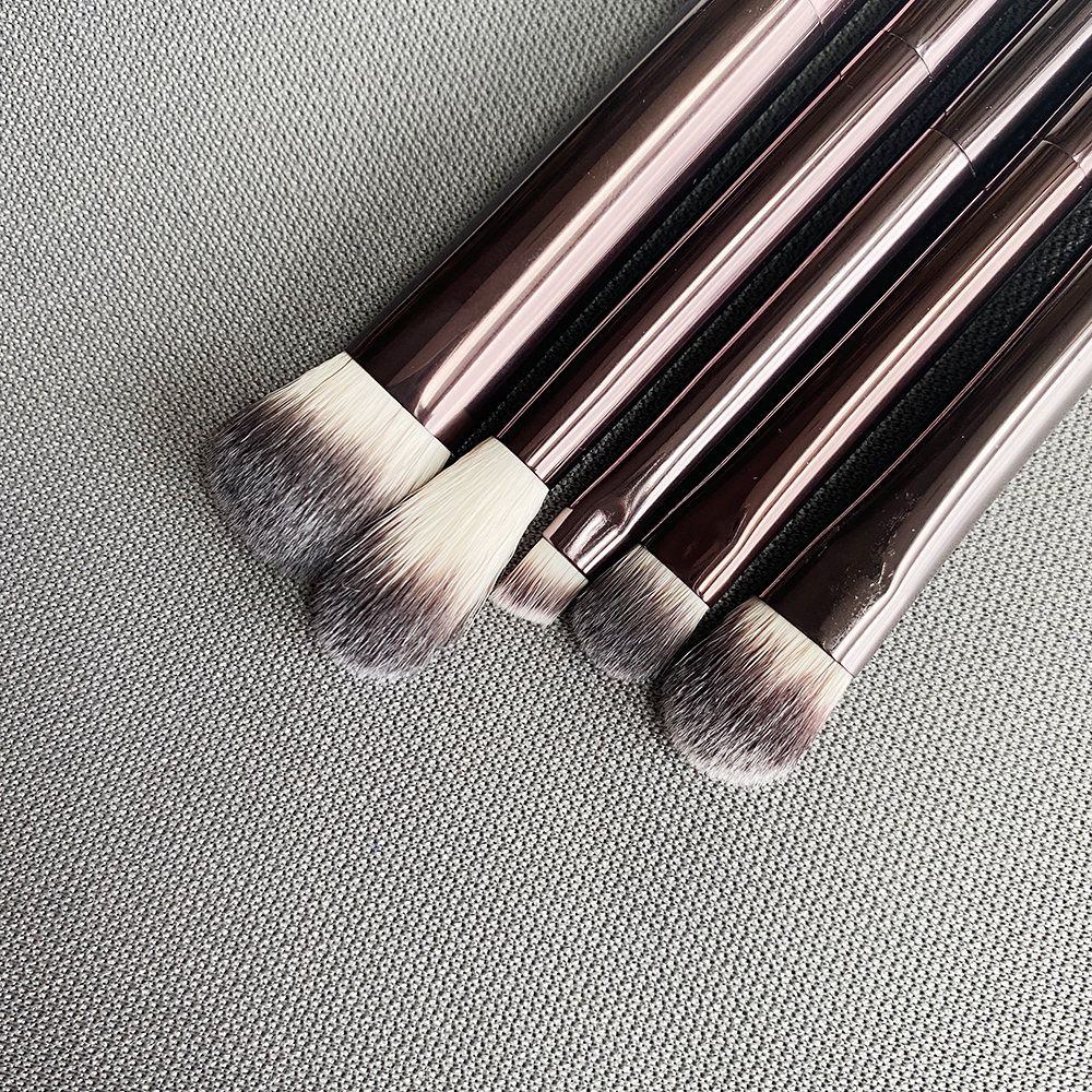 hourglass eye makeup brushes set Eyeshadow Blending Shaping Contouring Highlighting Sdge Brow Concealer Liner Cosmetics Brushes Tools Metal Soft Taklo