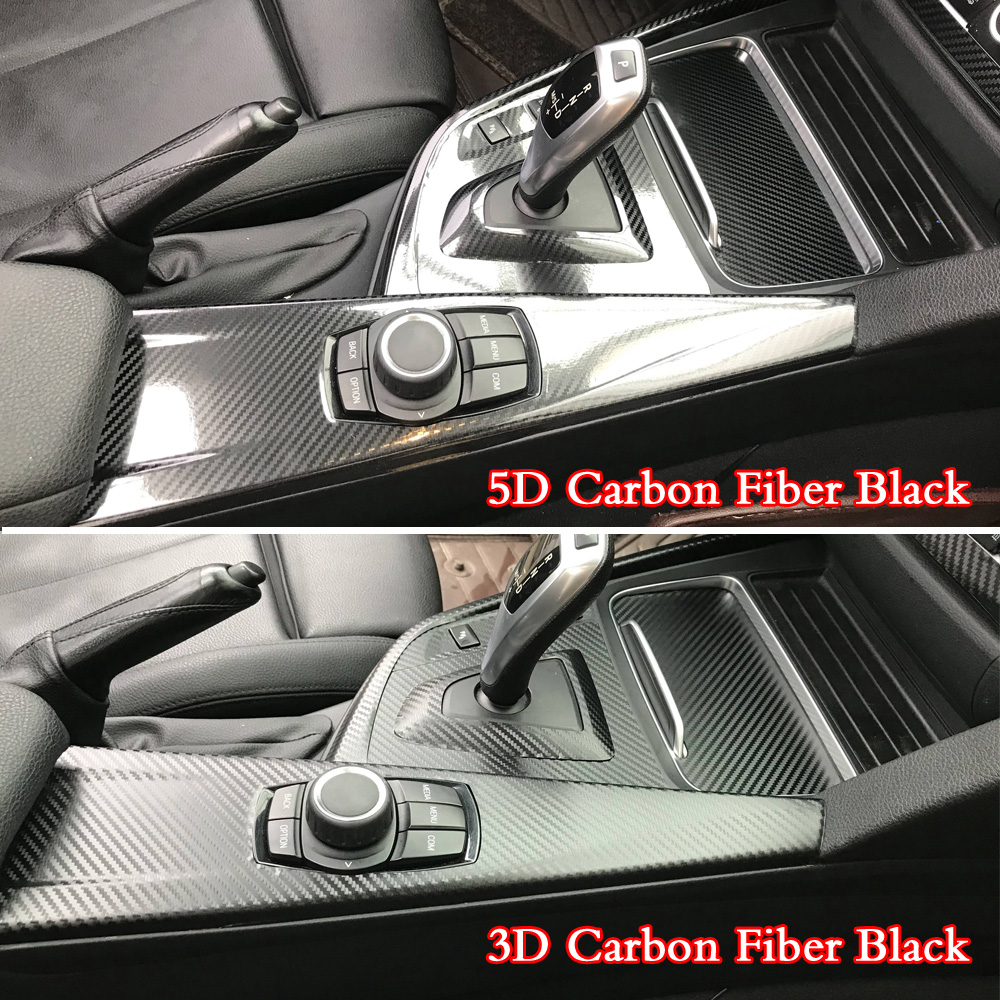 For BMW 3 Series F30 F31 2013-2019 Interior Central Control Panel Door Handle 5D Carbon Fiber Stickers Decals Car styling Accessorie