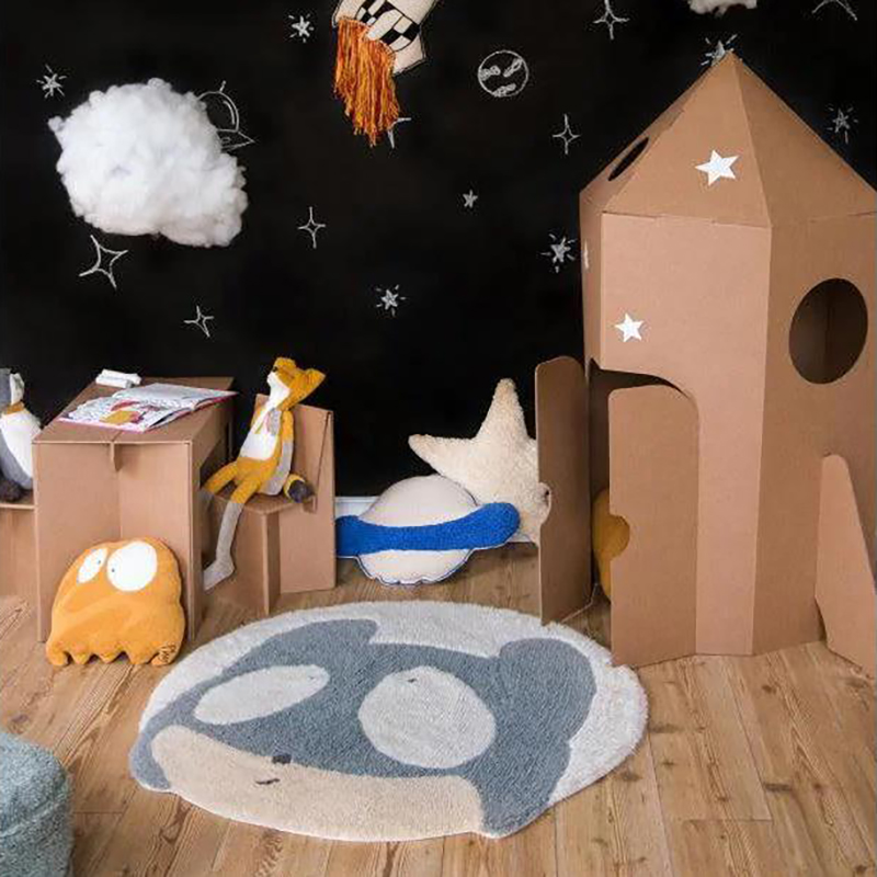 Home Furnishings Artistic Carpet Edgar Plans Woolable Astromouse Rug Kids Room Playroom Nursery Hypebeast Collection Handmade Trending Floor Mat Suppl