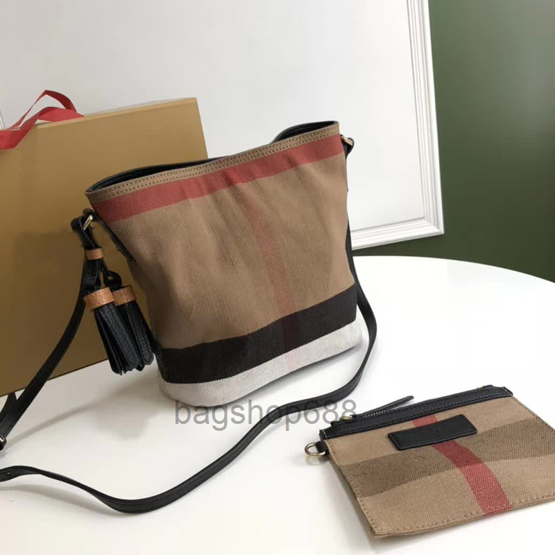 Bucket bag Crossbody Canvas Check Tote Bags Women Handbag Purse Calfskin Leather Shoulder Bags Zipper Wallet Fashion letter Casual Style Adjustable Strap
Bucket bag Crossbody Canvas Check Tote Bags Women Handbag Purse Calfskin Leather Shoulder Bags Zipper Wallet Fashion letter Casual Style Adjustable Strap