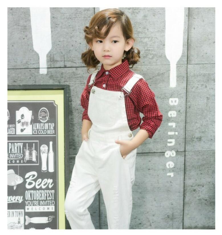 Overalls Toddler Boys Girls Autumn Clothing Kids Suspender Trousers Fashion Cowboy Overalls Jeans Black White Jeans Pants Kids Clothes 220909