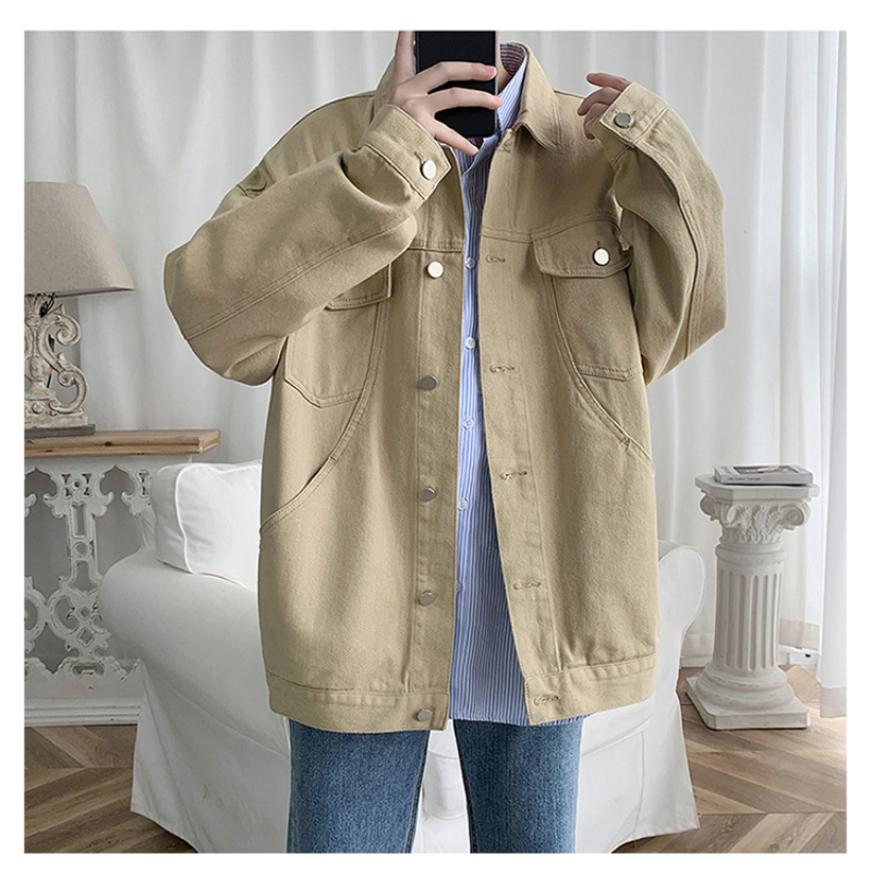 Men's Jackets Japanese Fashion Outerwear Retro Clothes Military Jacket Denim Jacket Men Plus Size Clothes Black Denim Jacket Men 220912