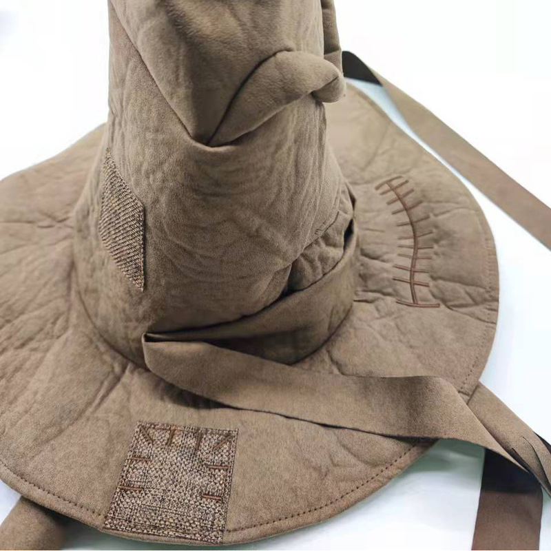 Wide Brim Hats Brown Witch Wizard Halloween Party Headwear Props Cosplay Costume Accessories Adult Carnival Sorting Hat 220912