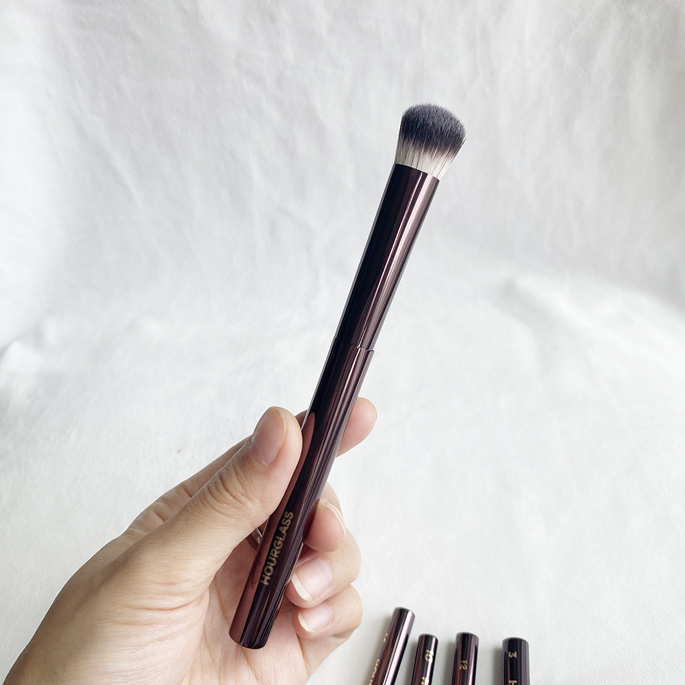 hourglass eye makeup brushes set Eyeshadow Blending Shaping Contouring Highlighting Sdge Brow Concealer Liner Cosmetics Brushes Tools Metal Soft Taklo
