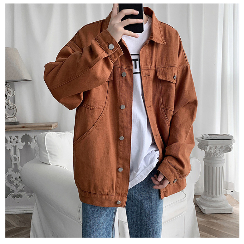 Men's Jackets Japanese Fashion Outerwear Retro Clothes Military Jacket Denim Jacket Men Plus Size Clothes Black Denim Jacket Men 220912