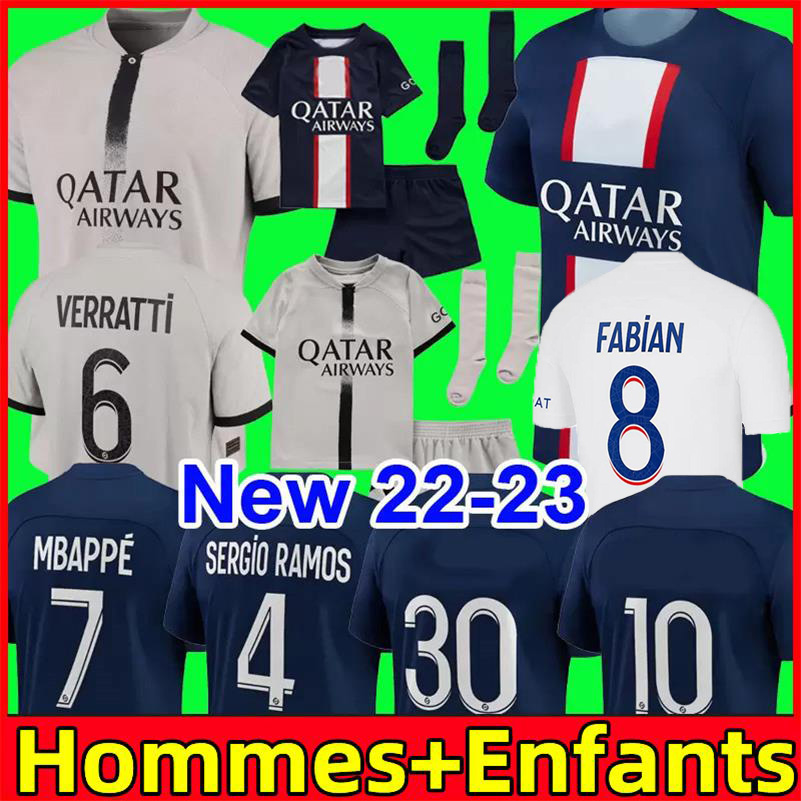 Mbappe #30 #10 soccer jerseys 22 23 N. Mendes VERRATTI ICARDI HAKIMI 2022 2023 R. Sanches SERGIO RAMOS MARQUINHOS Maillots de football shirts hommes enfants men kids kits, 22-23 third kids
Mbappe #30 #10 soccer jerseys 22 23 N. Mendes VERRATTI ICARDI HAKIMI 2022 2023 R. Sanches SERGIO RAMOS MARQUINHOS Maillots de football shirts hommes enfants men kids kits, 22-23 third kids