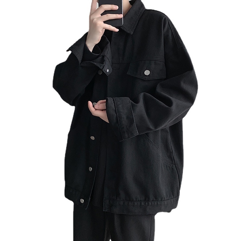 Men's Jackets Japanese Fashion Outerwear Retro Clothes Military Jacket Denim Jacket Men Plus Size Clothes Black Denim Jacket Men 220912