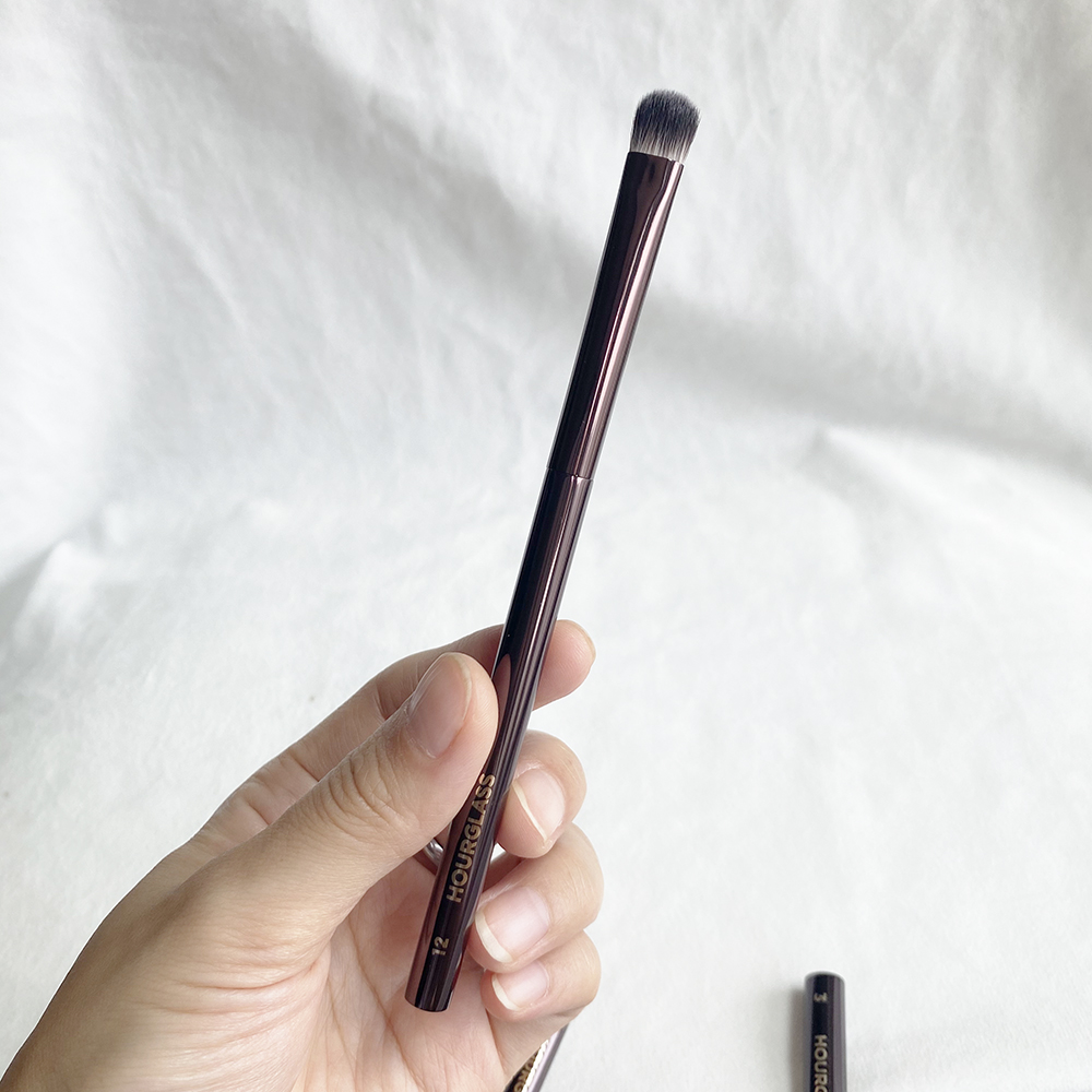 hourglass eye makeup brushes set Eyeshadow Blending Shaping Contouring Highlighting Sdge Brow Concealer Liner Cosmetics Brushes Tools Metal Soft Taklo
