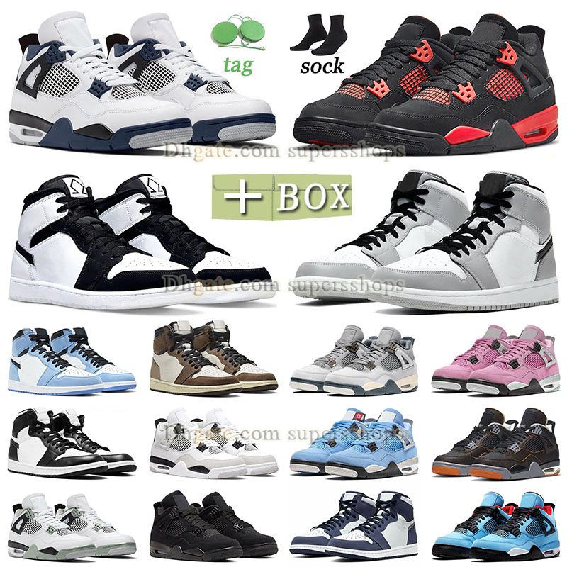 Wholesal Jumpman 1 4 Basketball Shoes With Box Midnight Navy Blue Red Thunder Black Cat White Panda Jorden1s Jorden4s Sail Seafoam Craft Breed Bred Designer Sneakers, A22 36-40 digital pink
Wholesal Jumpman 1 4 Basketball Shoes With Box Midnight Navy Blue Red Thunder Black Cat White Panda Jorden1s Jorden4s Sail Seafoam Craft Breed Bred Designer Sneakers, A22 36-40 digital pink