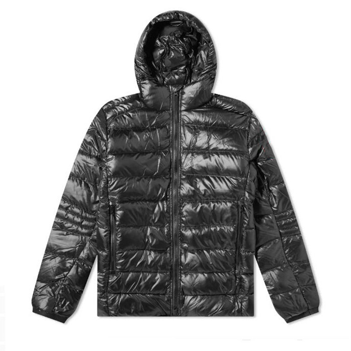 Men Crofton Down Jacket Hoody Lightweight Designer Winter Nylon Padded Coat Bungee-style drawstring