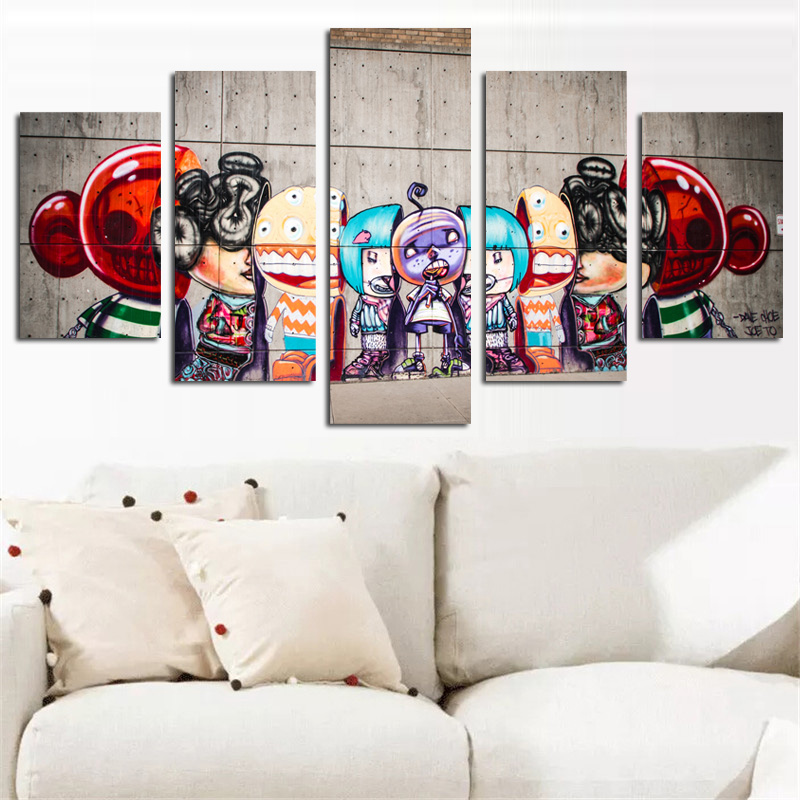 Graffiti Cartton Canvas Painting Street Pop Art Modular Wall Picture Canvas Painting for Living Room Cuadros Decor
Graffiti Cartton Canvas Painting Street Pop Art Modular Wall Picture Canvas Painting for Living Room Cuadros Decor