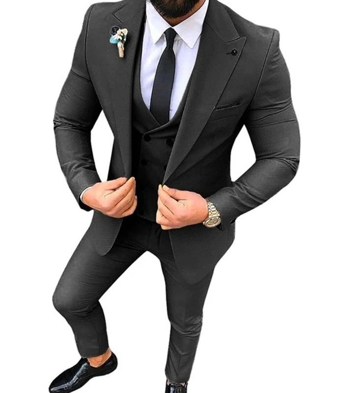 Men's Suits Blazers Men's Suits 3 Pcs Notch lapel Slim Fit Blazer Casual Prom Terno men Tuxedos For Wedding Fashion BlazervestPants 220909