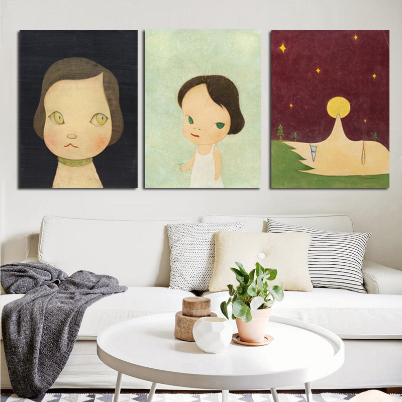 3 Panels Cartoon Girls Japanese Painting Yoshitomo Nara Sleepwalking Doll Print Canvas Art Poster For Kids Room Christmas Decor
3 Panels Cartoon Girls Japanese Painting Yoshitomo Nara Sleepwalking Doll Print Canvas Art Poster For Kids Room Christmas Decor